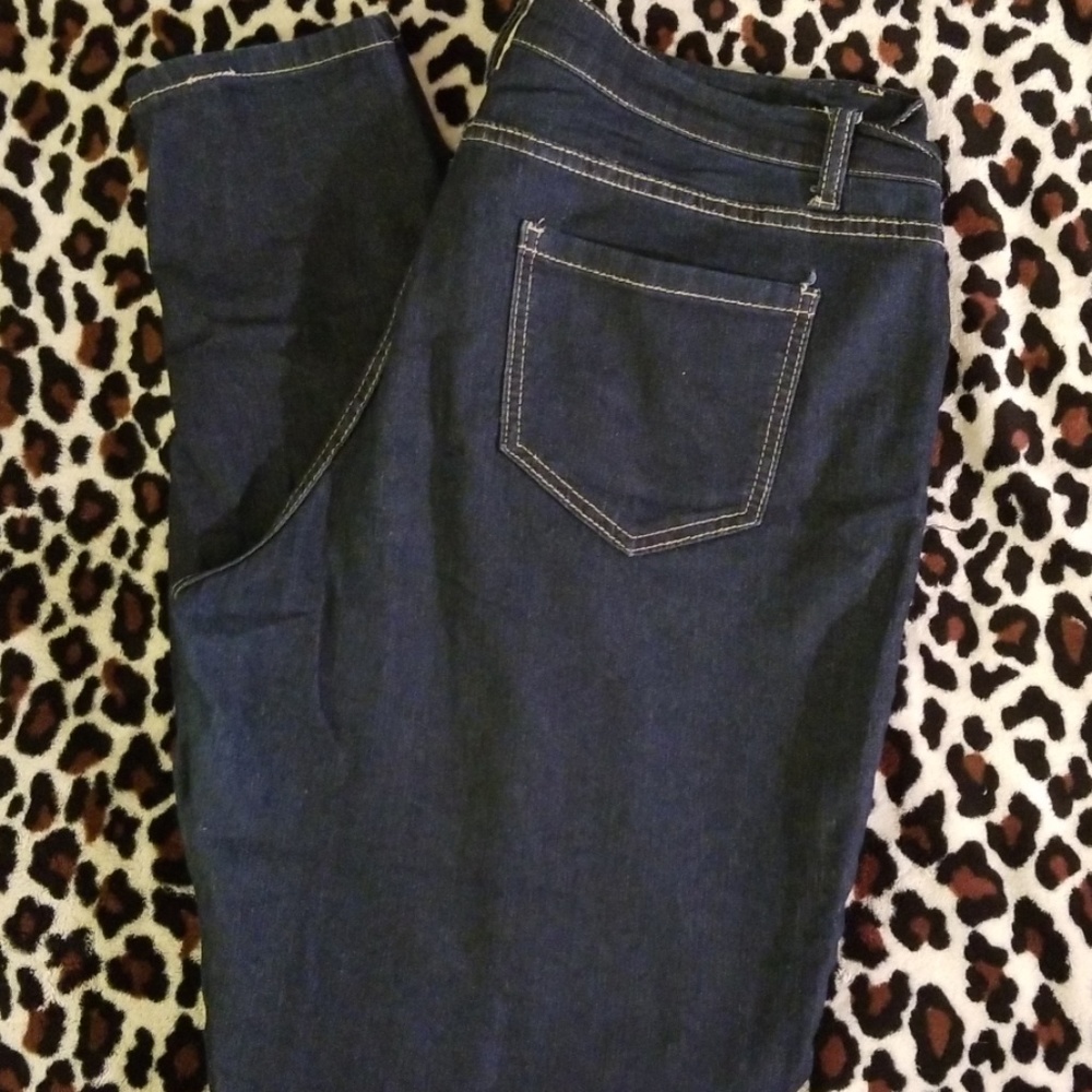 Red Blue Plus Size Jeans